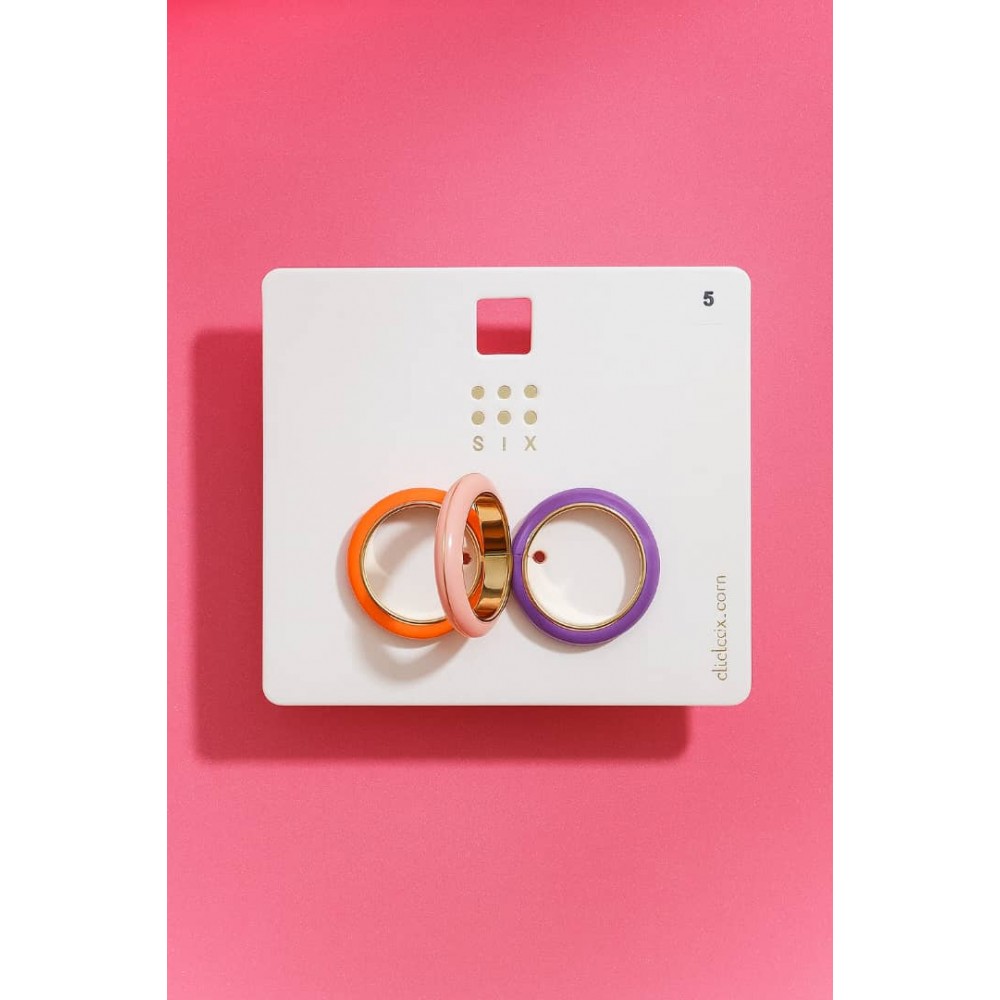 انگشتر رنگی فانتزی برند six