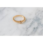 انگشتر طلایی تک نگین طرح حبابی رنگ ثابت برند I am