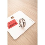 انگشتر استیل ساده نقره ای برند six