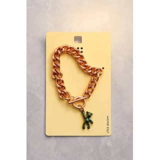 دستبند کارتیه رزگلد رنگ ثابت برند six