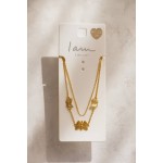 دستبند طلایی دولاین پروانه ای برند I am