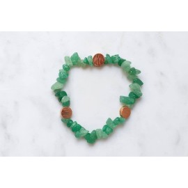 دستبند سنگی سبز کشی برند I am