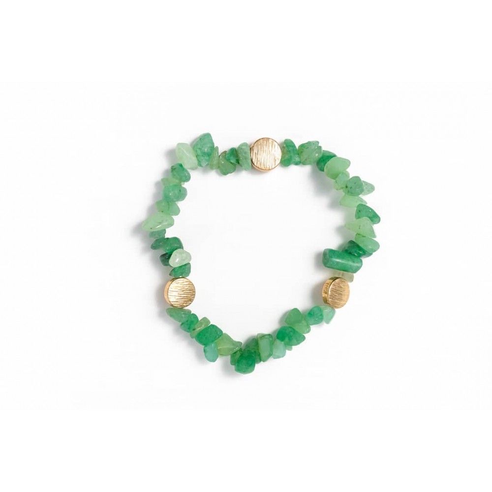 دستبند سنگی سبز کشی برند I am