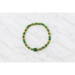 دستبند دخترانه مرواریدی سبز و طلایی