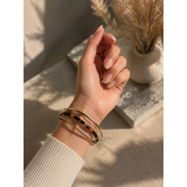 النگو زنانه سه عددی طلایی با طرح لاک پشتی برند accessories