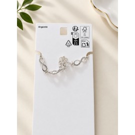 دستبند دخترانه روکش نقره مدل بی نهایت برند accessories