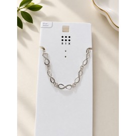 دستبند دخترانه روکش نقره مدل بی نهایت برند accessories