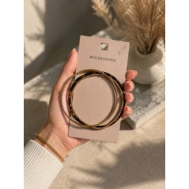 النگو زنانه سه عددی طلایی با طرح لاک پشتی برند accessories