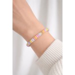 دستبند دخترانه مهره ای رنگی پاستیلی