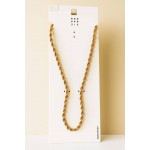 گردنبند طنابی طلایی روکش طلا و رنگ ثابت برند six