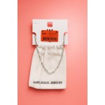 گردنبند ساده زنجیری روکش نقره برند six