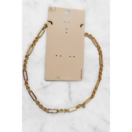 گردنبند فیگارو طلایی رنگ ثابت برند six