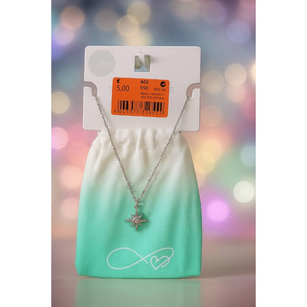 گردنبند استیل ظریف پلاک ستاره برند accessories