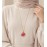 گردنبند زنانه طلایی بلند رنگ ثابت با پلاک دایره ای طرح گل برند accessories