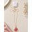 گردنبند زنانه طلایی بلند رنگ ثابت با پلاک دایره ای طرح گل برند accessories