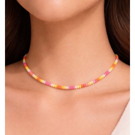 گردنبند مهره ای رنگی دخترانه برند six