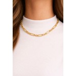 گردنبند فیگارو طلایی رنگ ثابت برند six