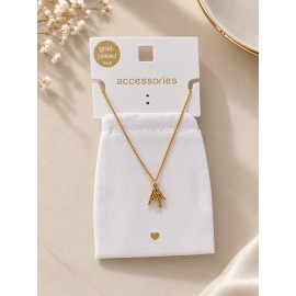 گردنبند زنانه روکش طلا با پلاک نماد عشق برند accessories