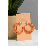 گوشواره حصیری نارنجی برند I am