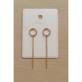 گوشواره میخی طرح سوزنی طلایی