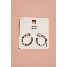 گوشواره نیم حلقه ای روکش نقره برند six