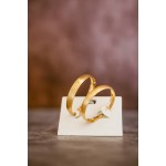 گوشواره حلقه ای طلایی مات رنگ ثابت