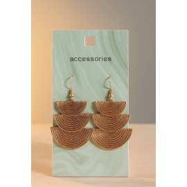 گوشواره آویز مجلسی نیم دایره ای سه طبقه برند accessories