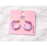 گوشواره نیم حلقه ای فانتزی رنگی دخترانه برند six