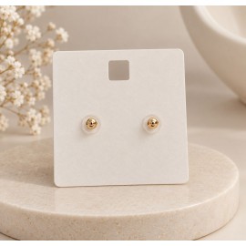 گوشواره مجلسی طلایی زنانه مدل مربعی نگین دار برند accessories