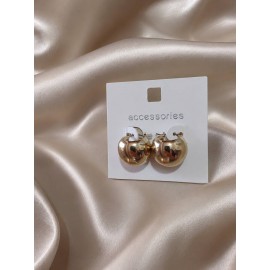گوشواره حلقه ای طلایی زنانه مدل توپی برند accessories