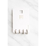 گوشواره حلقه ای مینیمال نقره ای دخترانه 2 عددی برند six