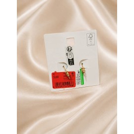 گوشواره نیم حلقه ای طلایی مینیمال دخترانه برند accessories