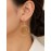 گوشواره زنانه آویز حلقه ای طلایی برند accessories