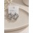 گوشواره نقره ای رنگ ثابت مدل حلقه های درهم برند accessories