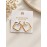 گوشواره دخترانه استیل روکش طلا مربعی برند accessories