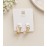 گوشواره ظریف طلایی با نگین درخشان زیرکونیا برند accessories