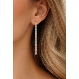 گوشواره میخی آویز تنیسی هفت رنگ برند six