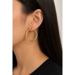 گوشواره حلقه ای طلایی رنگ ثابت برند accessories