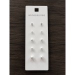ست گوشواره میخی مرواریدی 5 جفتی دخترانه برند accessories