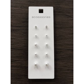 ست گوشواره میخی مرواریدی 5 جفتی دخترانه برند accessories