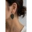 گوشواره میخی طرح برگ سبز تیره برند accessories
