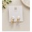 گوشواره ظریف طلایی با نگین درخشان زیرکونیا برند accessories