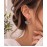 گوشواره نیم حلقه ای طلایی مینیمال دخترانه برند accessories
