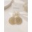 گوشواره آویز دایره ای طلایی طرح اسلیمی برند accessories