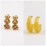 ست 2 جفتی گوشواره نیم حلقه ای طلایی و زرد فانتزی برند accessories