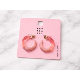 گوشواره نیم حلقه ای فانتزی رنگی دخترانه برند six