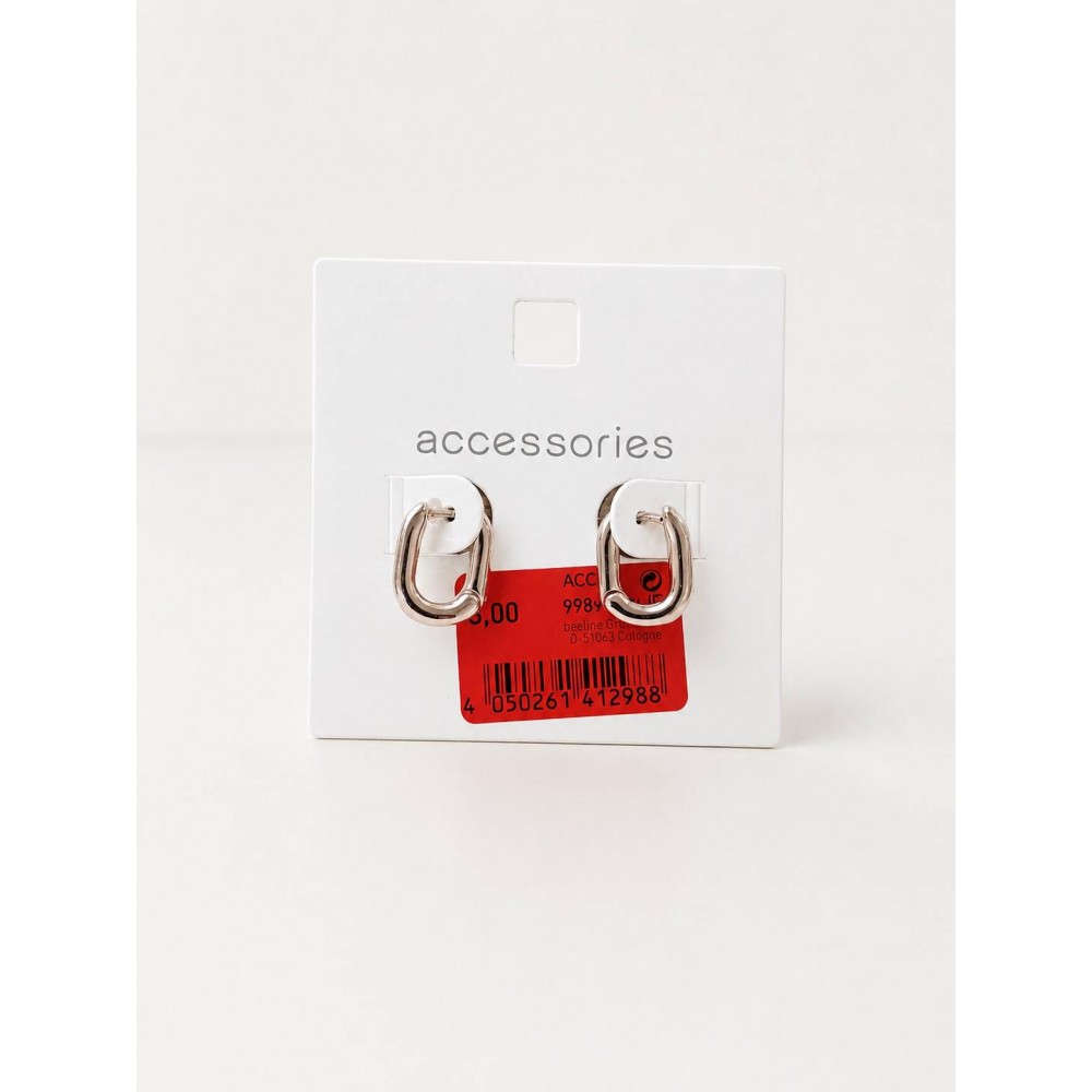 گوشواره بیضی کوچک رزگلد برند accessories