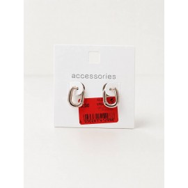 گوشواره بیضی کوچک رزگلد برند accessories