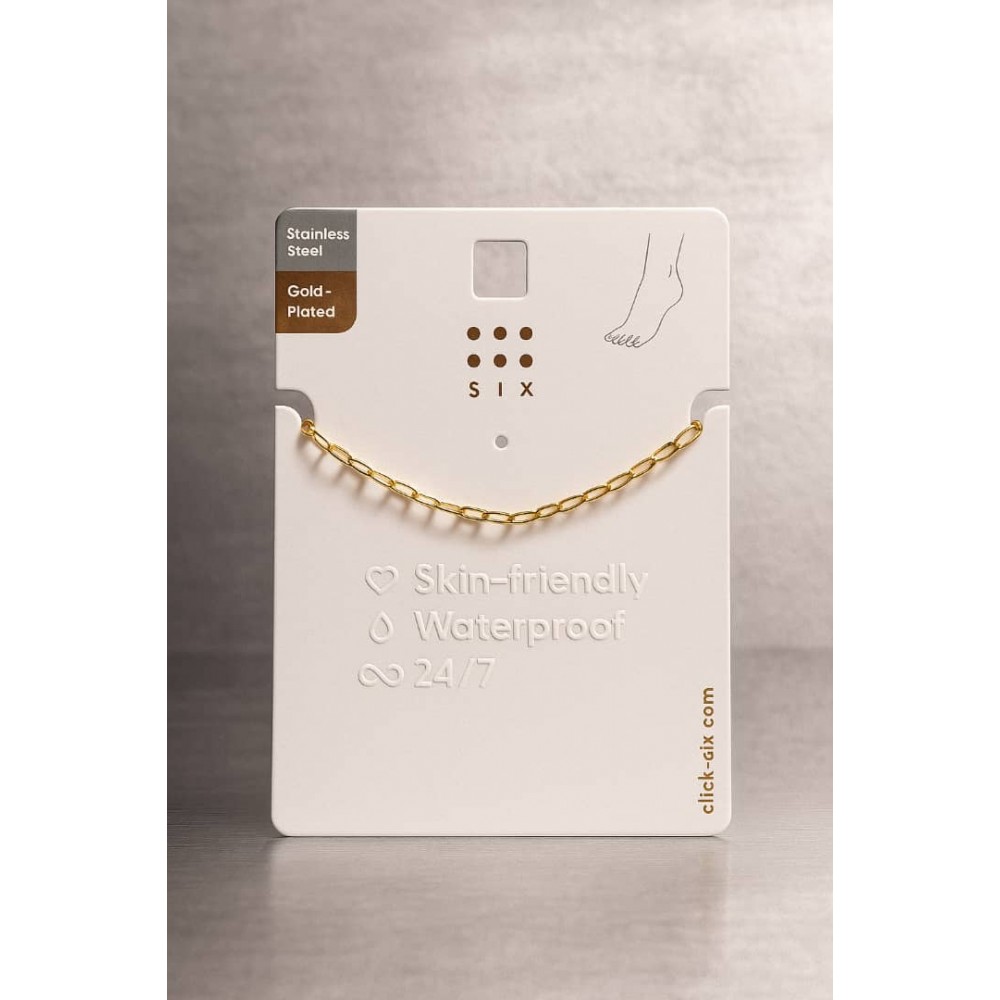 پابند ظریف زنجیری ساده رنگ ثابت و ضد حساسیت برند six