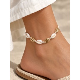 پابند صدفی طلایی زنانه برند accessories